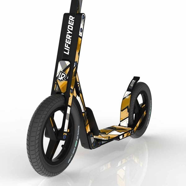 LIFERYDER - Best Kids Big Wheel Scooter - 24ct Gold