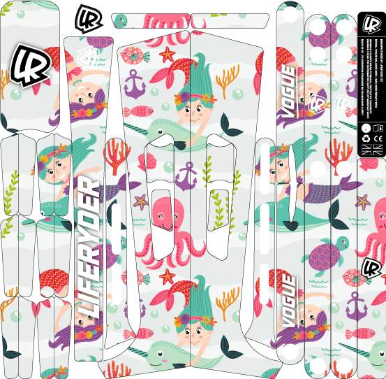 Mermaid & Dolphins (Stickers Only)