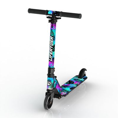 Foldable Two-wheel kids scooter with light-up LED small wheels – LIFERYDER QUEST scooter for children ages 5–12