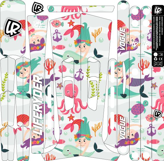 Mermaid & Dolphins (Stickers Only)