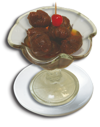 Castañas en almibar