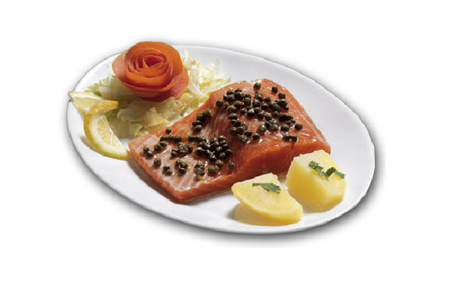 Salmon con alcaparras