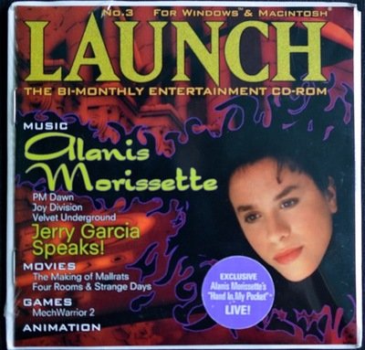 Sealed LAUNCH 3 Vintage CD; Alanis Morissette, Jerry Garcia Speaks! MechWarrior2