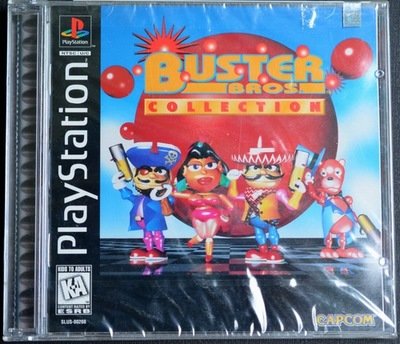 New Sealed Buster Bros. Collection PS1 Game (Sony PlayStation 1, 1997) Black Label