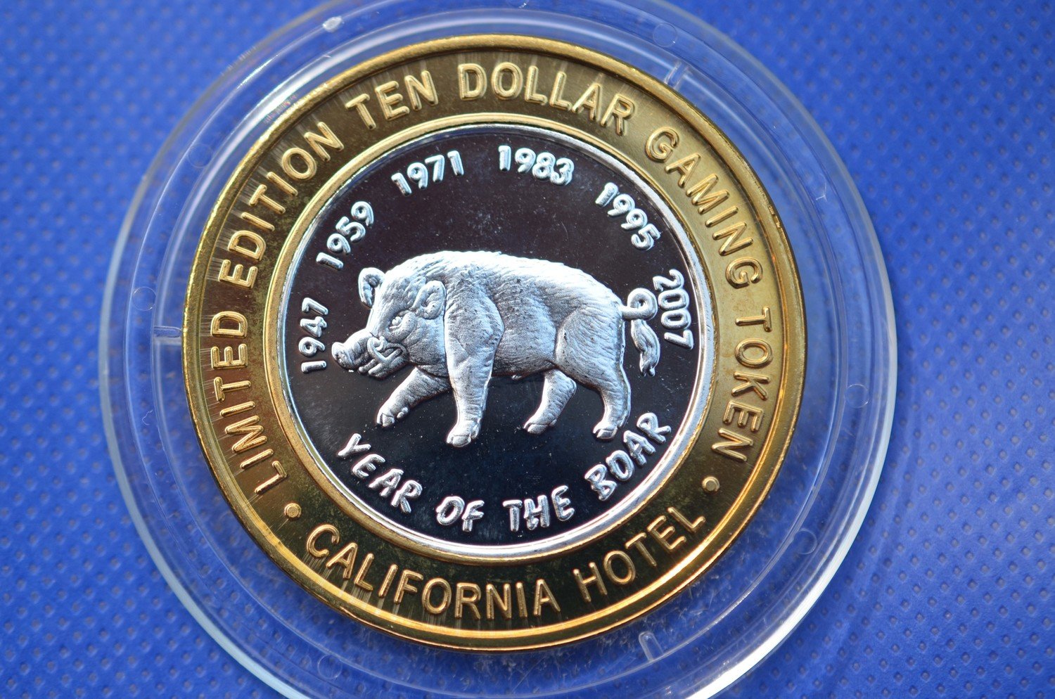$10 Las Vegas NV Casino Token Year of the Boar Fine Silver 999