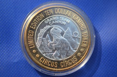 GRAND SLAM CANYON $10 Gaming Token CIRCUS CIRCUS .999 Silver Casino