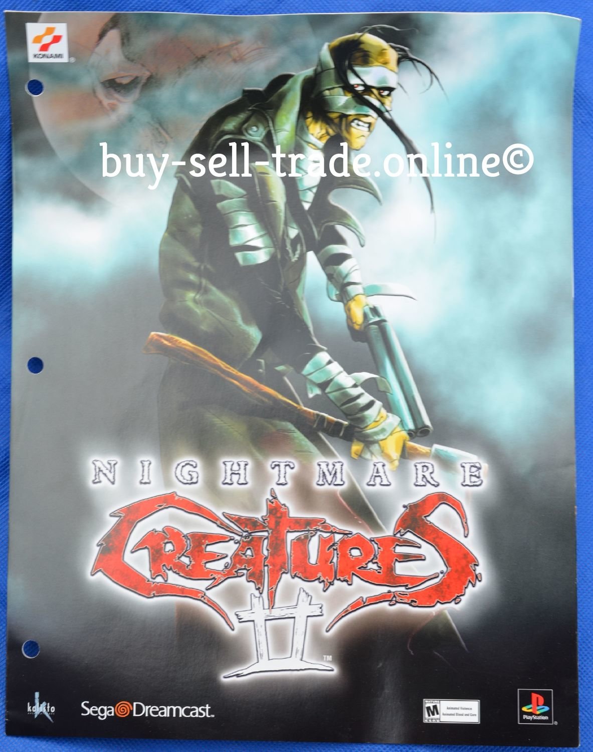 Nightmare Creatures II Sega Dreamcast PlayStation Marketing Ad Booklet