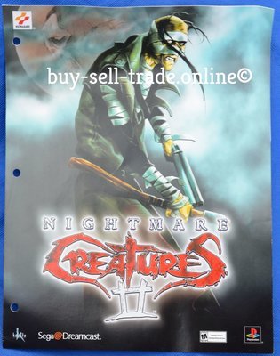 Nightmare Creatures II Sega Dreamcast PlayStation Marketing Ad Booklet