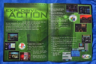 Tom Clancy&#39;s Rainbow Six Video Game Promo Adverting Fact Booklet