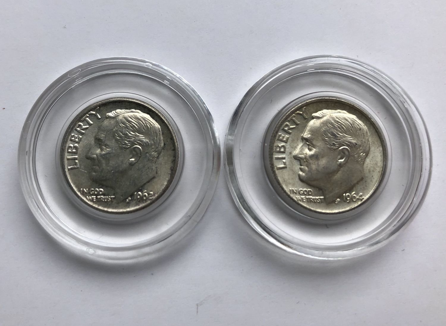 Lot of Two (2) Roosevelt SILVER Dimes CHOICE BU