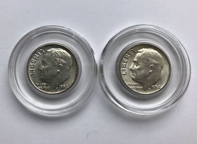 Lot of Two (2) Roosevelt SILVER Dimes CHOICE BU