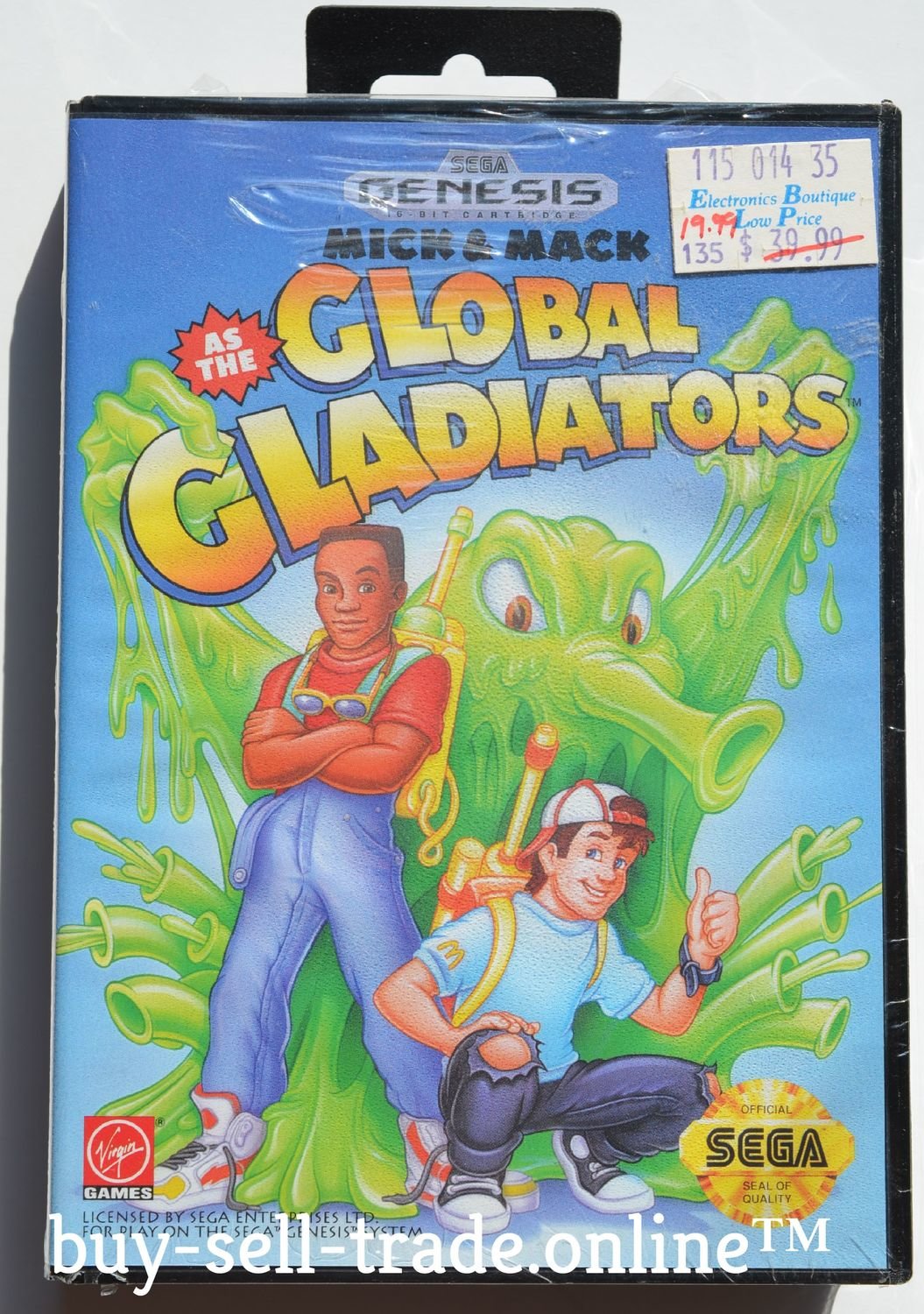 Brand New Mick &amp; Mack As The Global Gladiators Sega Genesis