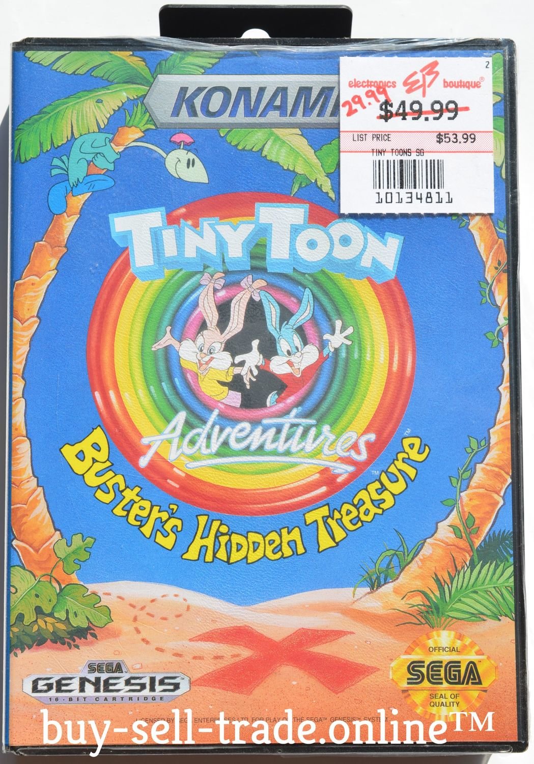 Tiny Toon Adventures: Buster&#39;s Hidden Treasure (Sega Genesis) SEALED!