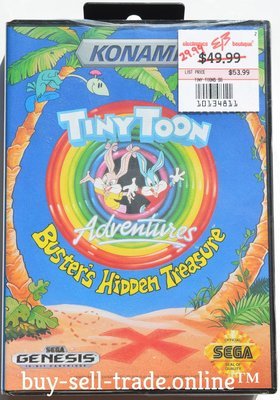 Tiny Toon Adventures: Buster&#39;s Hidden Treasure (Sega Genesis) SEALED!