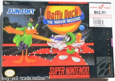 Sealed H-Seam Sunsoft Daffy Duck The Marvin Mission SNES