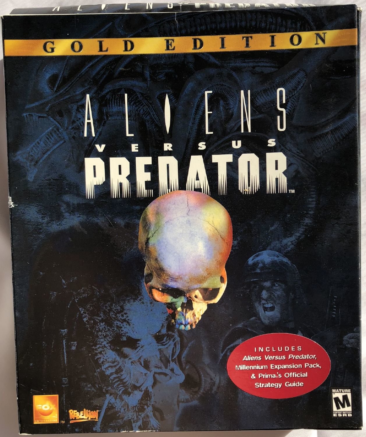 Gold Edition Aliens Versus Predator 3D New Rare Box for PC 2000