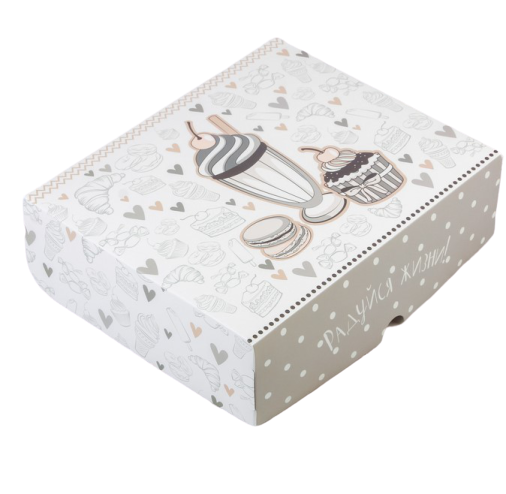 Коробочка для кондитерских изделий «Радуйся жизни», 17 × 20 × 6 см