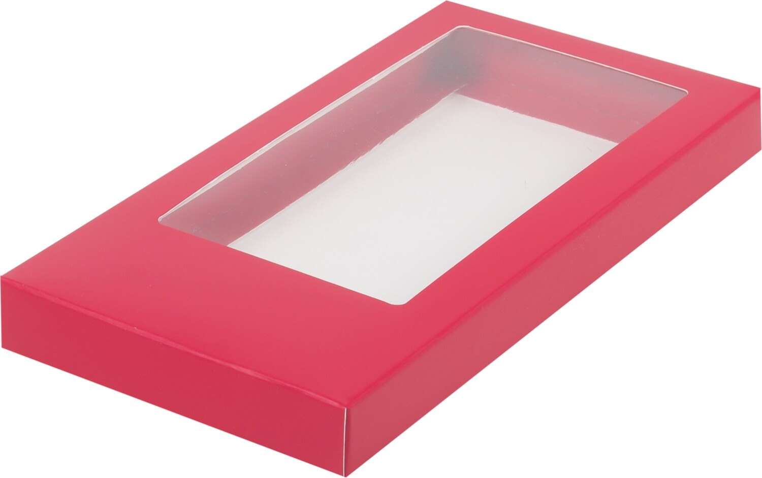 Коробка для плитки шоколада красная 18х9х1.7 см