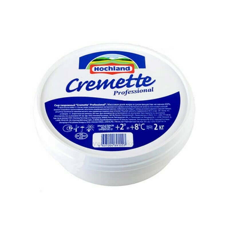 Сыр творожный CREMETTE PROFESSIONAL Жирность 65% 2 кг