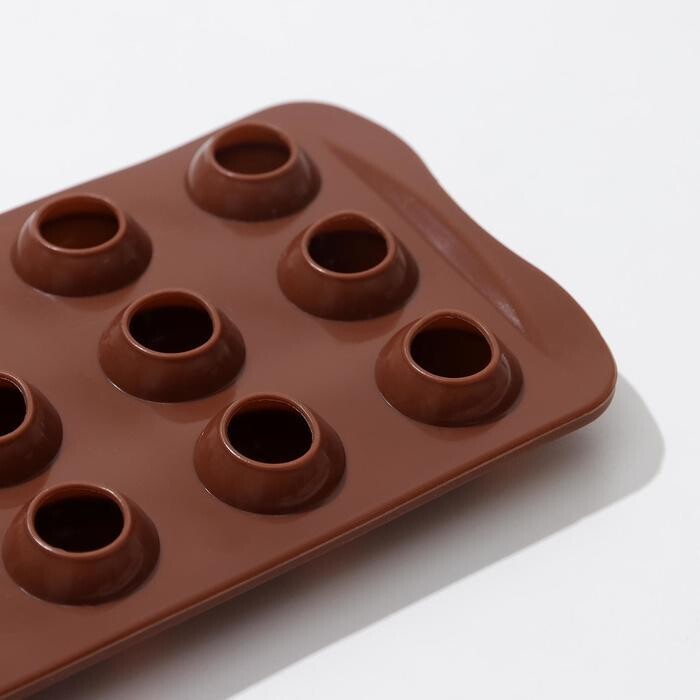 Форма для шоколада "Шарики 15 ячеек"  21×10,5×3 см