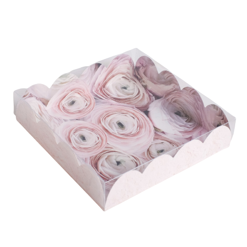 Коробочка для печенья «Цветы», 13 × 13 × 3 см