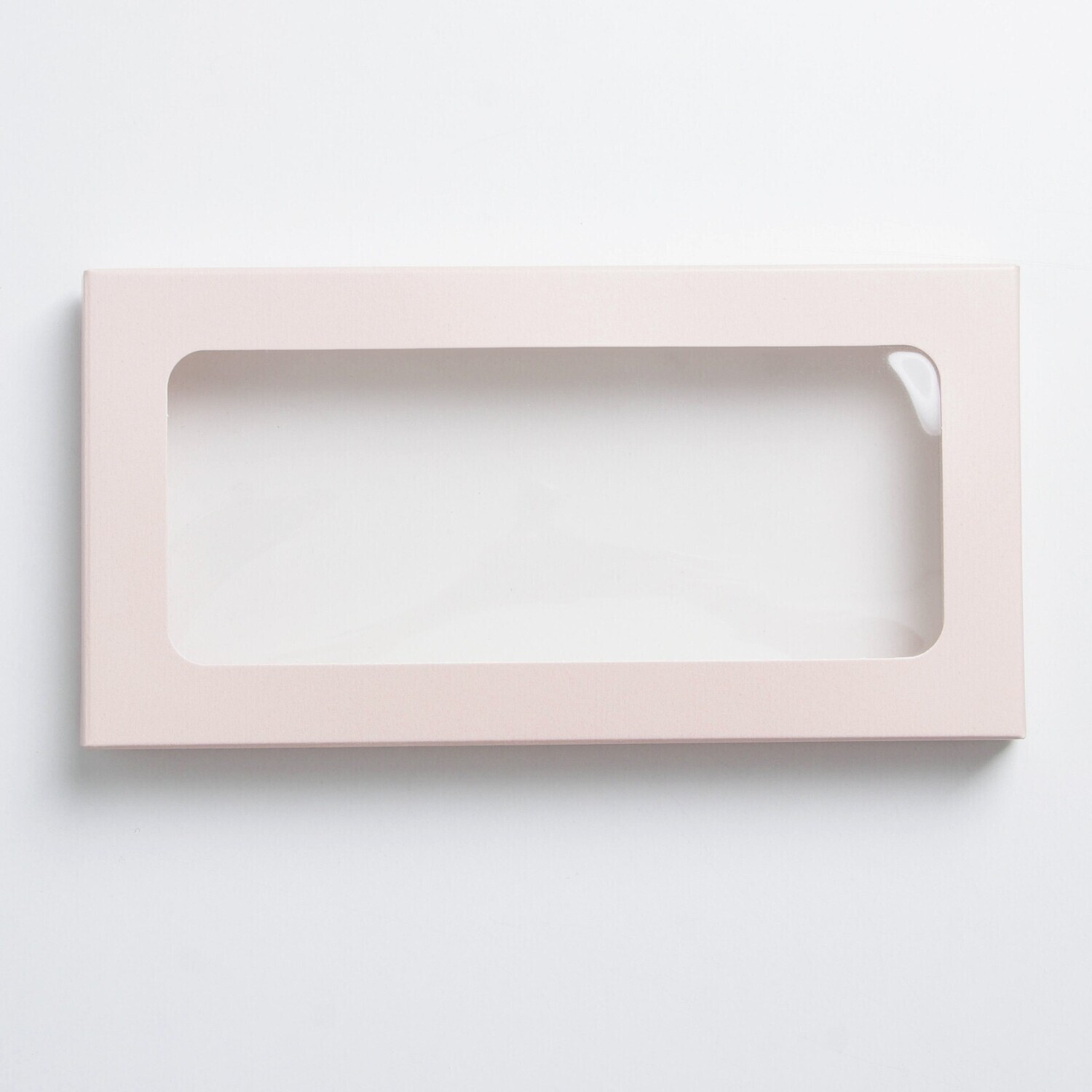 Коробка под плитку шоколада цельная, 17,1 х 8 х 1,4 см – Светло розовая