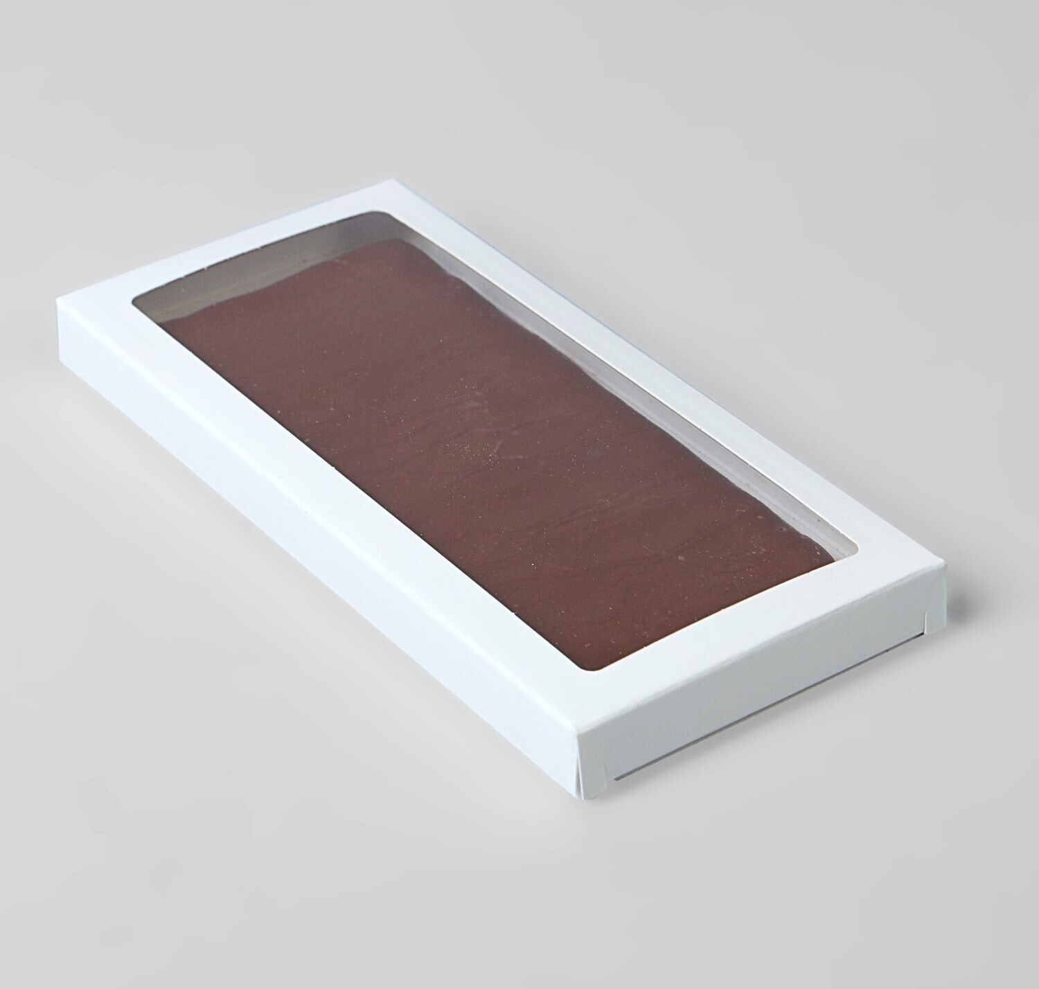 Коробка для плитки шоколада «Белая», с окном цельная, 17,3 × 8 × 1,5 см