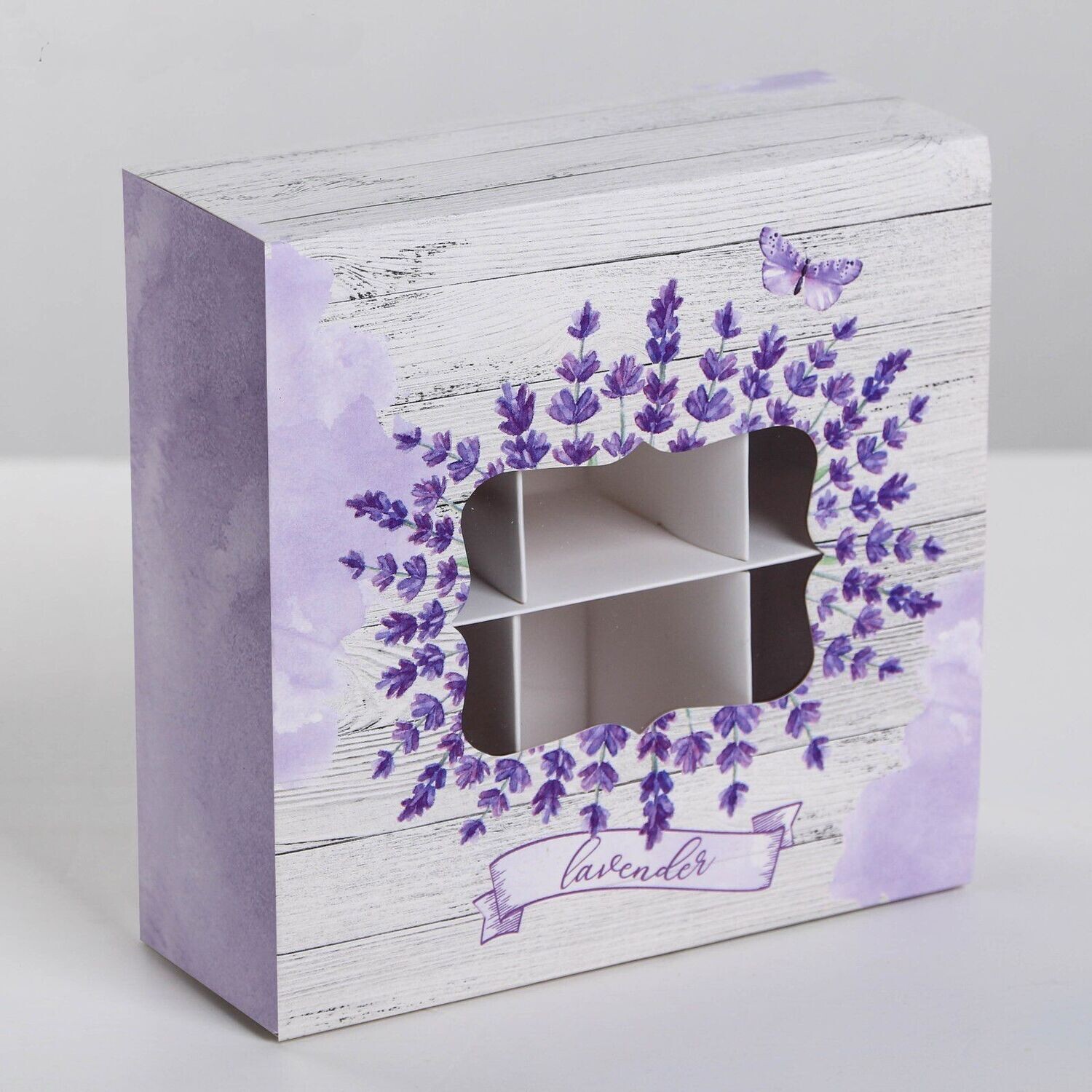Коробка на 6 ячеек Lavender, 13 × 13 × 5 см