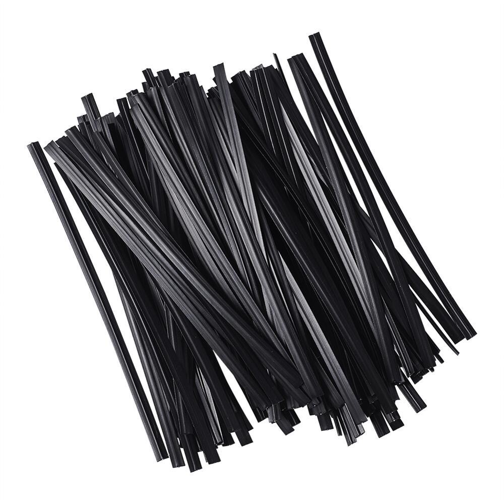 Твист-лента (завязки) для пакетиков черная, 8 см (100 шт.)