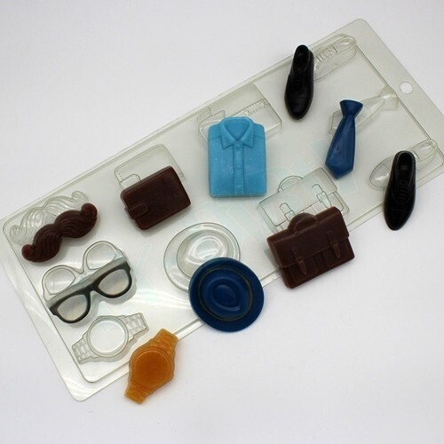 Пластиковая форма для шоколада пластиковая Мужской набор