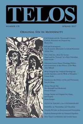 Telos 178 (Spring 2017): Original Sin in Modernity - Institutional Rate