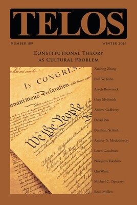 Telos 189 (Winter 2019): Constitutional Theory as Cultural Problem - Institutional Rate