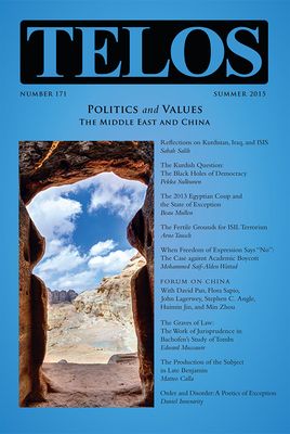 Telos 171 (Summer 2015): Politics and Values: The Middle East and China
