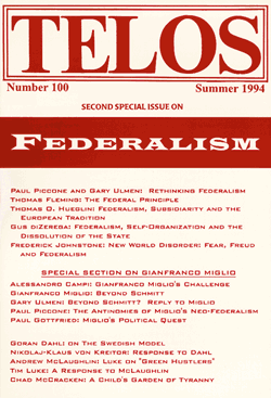 Telos 100 (Summer 1994)