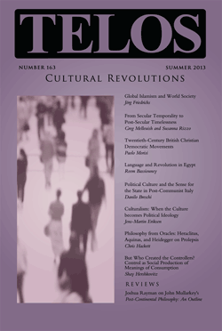Telos 163 (Summer 2013): Cultural Revolutions - Institutional Rate