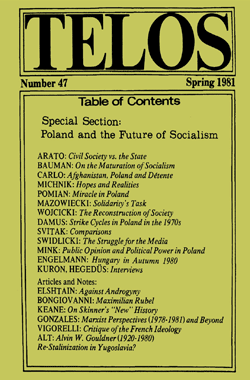 Telos 47 (Spring 1981)