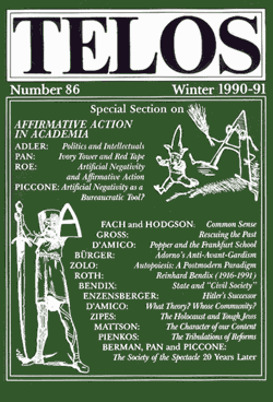 Telos 86 (Winter 1990–91)
