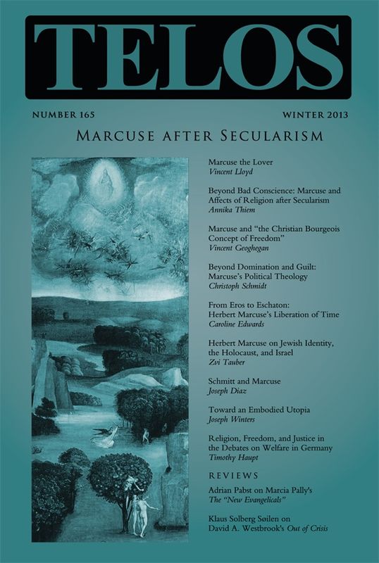 Telos 165 (Winter 2013): Marcuse after Secularism