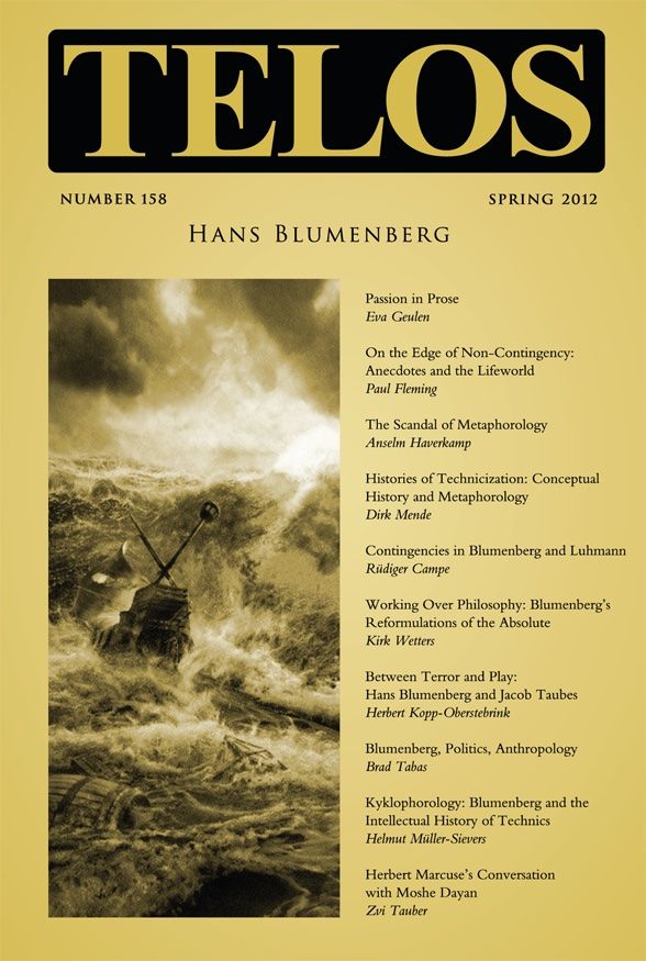 Telos 158 (Spring 2012): Hans Blumenberg - Institutional Rate
