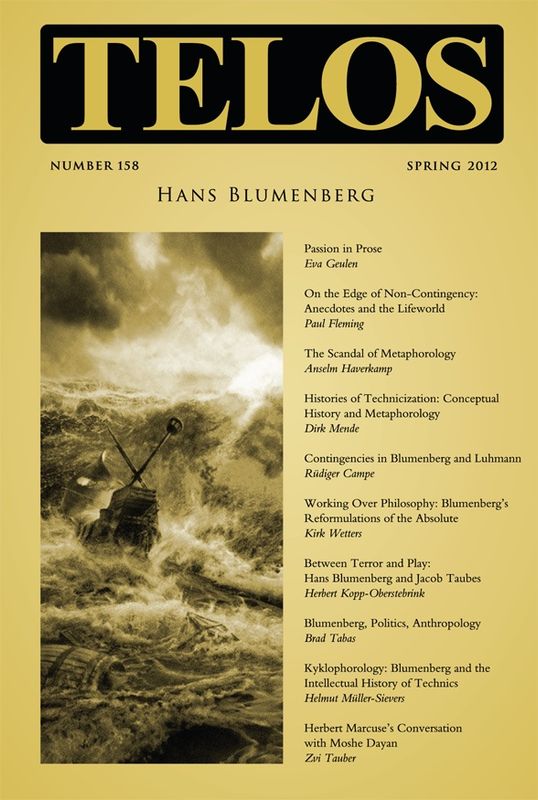 Telos 158 (Spring 2012): Hans Blumenberg - Institutional Rate