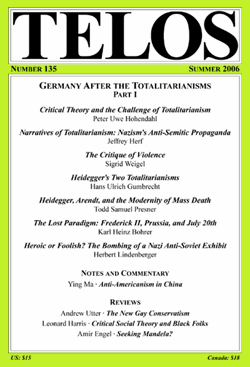 Telos 135 (Summer 2006): Germany After the Totalitarianisms: Part I