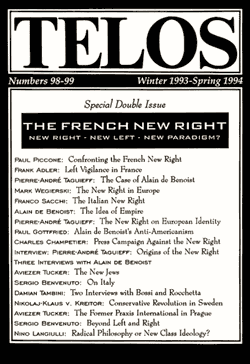 Telos 98–99 (Winter 1993–Spring 1994) - Institutional Rate Telos 98–99 (Winter 1993–Spring 1994) - Institutional Rate