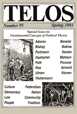 Telos 95 (Spring 1993)