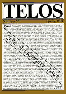 Telos 75 (Spring 1988)