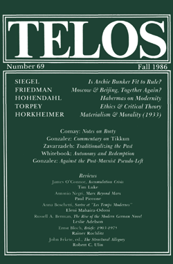 Telos 69 (Fall 1986)