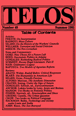 Telos 48 (Summer 1981)