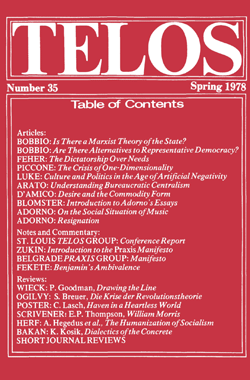Telos 35 (Spring 1978)