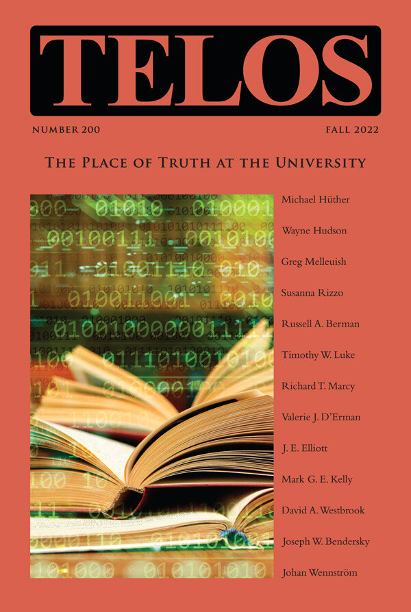 Telos 200 (Fall 2022): The Place of Truth at the University - Institutional Rate Telos 200 (Fall 2022): The Place of Truth at the University - Institutional Rate