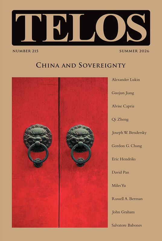Telos 215 (Summer 2026): China and Sovereignty