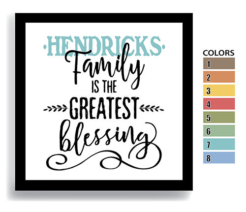“Greatest Blessing” Personalized Inspirational Art FRAMED